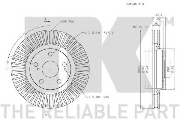 NK 3145117 Brake Disc